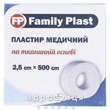 Пластырь family plast мед на ткан основ кат с подвесом 2х500см