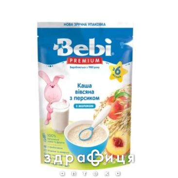Детское питание bebi premium каша мол овсяная с персик с 6мес 250г