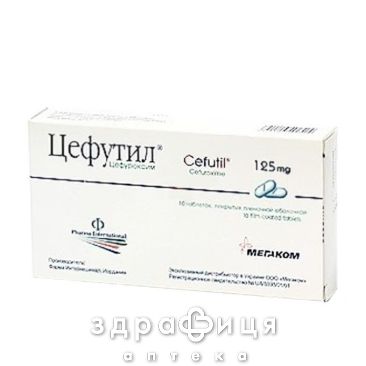 Цефутил таб п/о 125мг №10 антибиотики