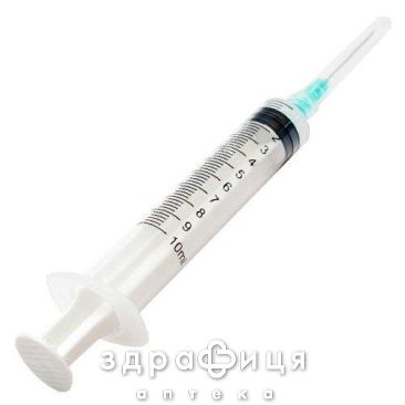 ШПРИЦ UG IН'ЄКЦ ОДНОРАЗ 3-Х КОМП 10МЛ З ГОЛК
