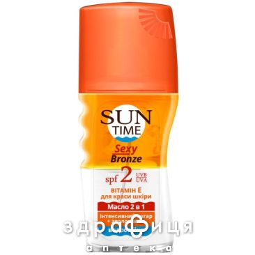 Биокон sun time масло 2в1 интенс загар/увл sexy bronze spf-2 150мл 300032 крем для загара
