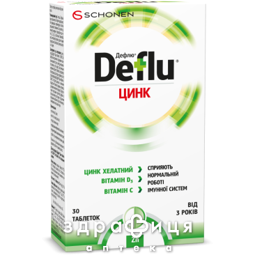 Дефлю защита цинк таб №30 цинк, селен, калий