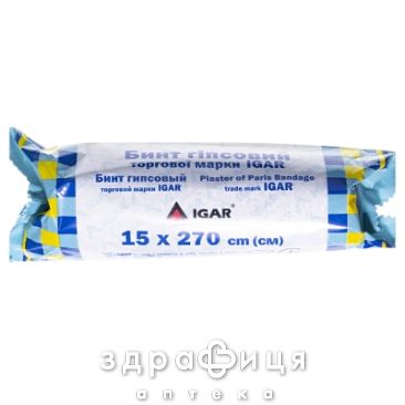 Бинт гипс игар 15х270см