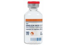 Генсулiн м30 суспензія д/iн'єкцiй 100од/мл 10мл №1 флакон від діабету