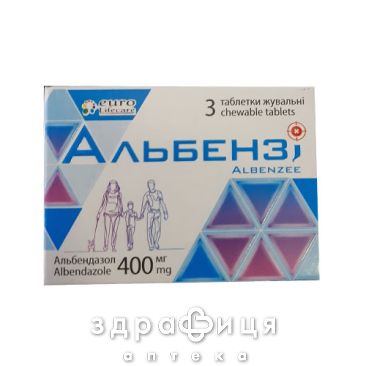 Альбензи таблетки жув 400мг №3 препарати від глистів антигельмінтні