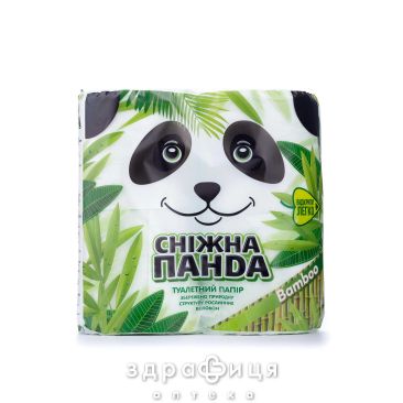 Бумага туалетная снежная панда бамбук 2-х слойн 4р