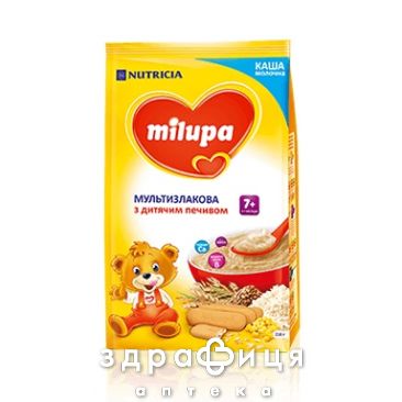 Milupa каша молочна мультизлак з печивом 210г