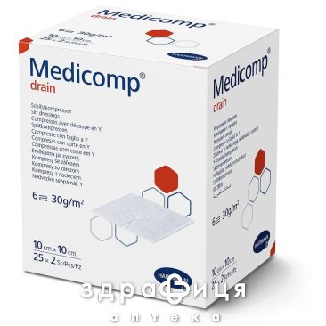 САЛФЕТКИ MEDICOMP DRAIN НЕТКАН 10СМХ10СМ