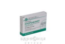 Хлорофиллипт конц д/р-ра д/ин 0.25% 2мл №10 - антисептик