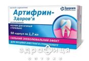 Артифрин-Здоровье р-р д/ин 1,7мл №50 анестетик в стоматологии