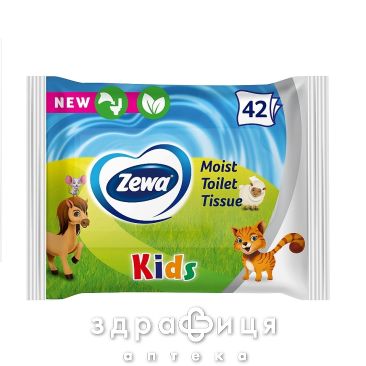 Бумага туалетная влаж zewa kids №42