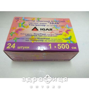 Пластир мед riverplast &quot;iгар&quot; 1 см х 500 см уп. картон. клас (на бавов. осн.)