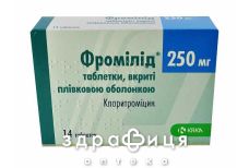 Фромилид таб п/о 250мг №14 антибиотики