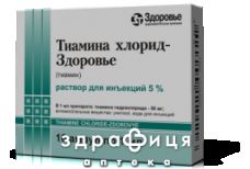 Тиамина хлорид-Здоровье р-р д/ин 5% 1мл №10
