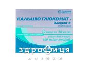 Кальция глюконат-Здоровье стаб раствор д/ин 10% 10мл №10 кальция