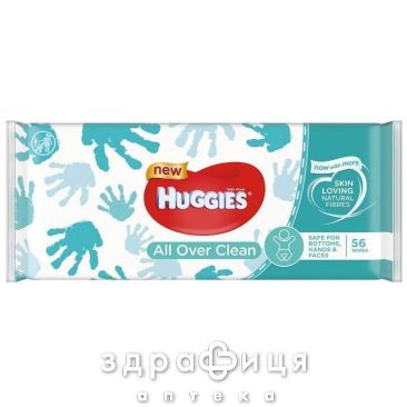 Салфетки влаж дет Huggies (Хаггис) all over cltan №56
