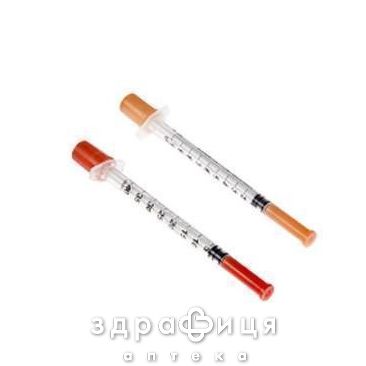 Шприц medicare iнсул 1мл u-100 з голкою 0,33х12,7