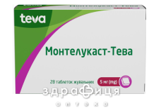 Монтелукаст-Тева таб жев 5мг №28 лекарство от астмы