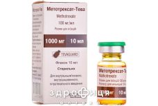 Метотрексат-тева р-н д/iн. 100 мг/мл фл. 10 мл №1 Протипухлинний препарати