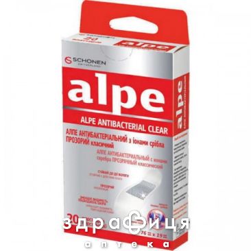 Пластырь Alpe (Алпе) телесн а/бакт с серебр классик 76х19 №20 бактерицидные