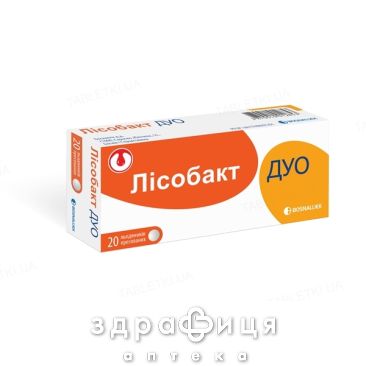 Лісобакт дуо льодяники №20 ліки від горла