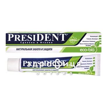 Зубна паста president bio eco 75мл