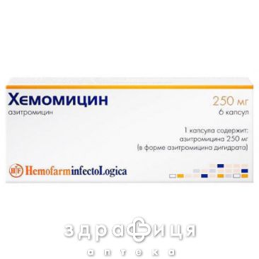 ХЕМОМИЦИН КАПС 250МГ №6   /N/ | антибиотики