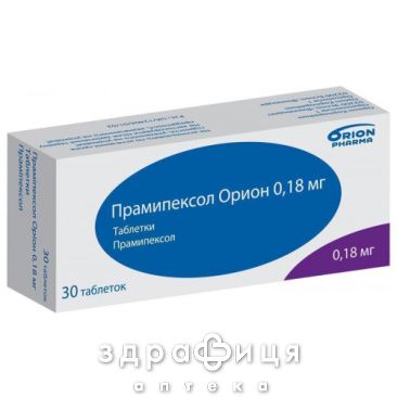 Прамипексол орион таб 0,18мг №30 противосудорожные препараты