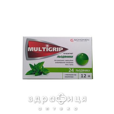 Мультигрип леден ментол-эвкал №24 отхаркивающие средства, сиропы, таблетки