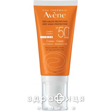 Avene крем сонцезахисний найвищ рiвень захисту д/сух/чутливої шкiри spf50+ 50мл
