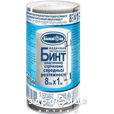 Бинт мед еласт стрiчк серед розтяж 8смх1м