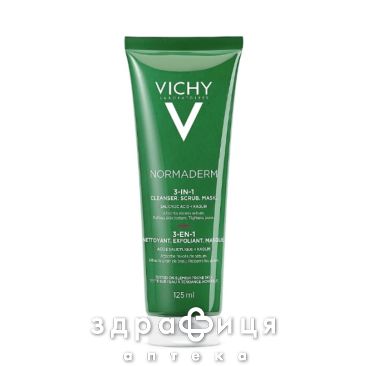 Vichy нормадерм засiб 3в1 д/очищ обличчя 125мл