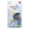Baby nova 23500/2 пустышка латекс круг моно голуб/синяя №2