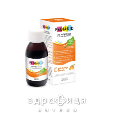 ДД PEDIAKID 22 ВІТАМ ОЛІГО-ЕЛЕМЕНТ Д/ЗДОРОВ ФІЗИЧ РОЗВИТ ПИТ 125МЛ вітаміни для дітей