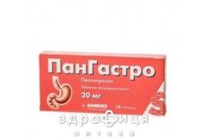 Пангастро таб 20мг №14 (7х2) лекарства для желудка