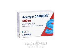 АЗИТРО САНДОЗ ТАБ В/О 500МГ №3 антибіотики
