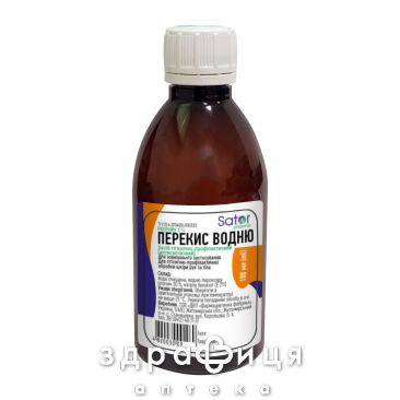 ПЕРЕКИСИ ВОДОРОДА SATOR PHARMA Р-Р 3% 100МЛ - антисептик