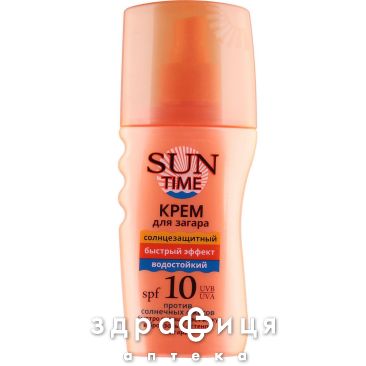 Биокон sun time крем д/загара быстр эффект spf-10 150мл 300036 солнцезащитный крем