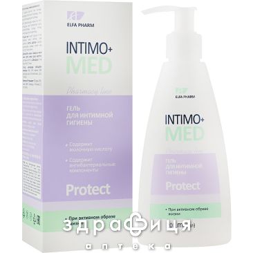 Эльфа intimo+med гель д/интим гигиены protect 200мл