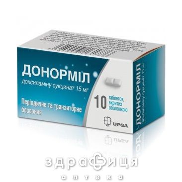 Донормiл таб в/о 15мг №10 снодійне