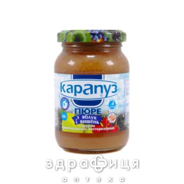 Карапуз пюре из яблок и вишен 200г