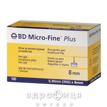 Игла д/шприц-ручки micro-fine plus g30 (0.3х8мм)