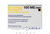 Iнсуман рапiд розчин д/iн 100ом/мл карт 3мл №5 лікарство від діабету