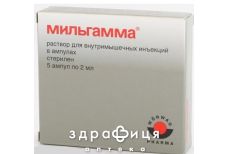 Мiльгама р-н для ін'єкцій ампули 2 мл №5 таблетки від запаморочення