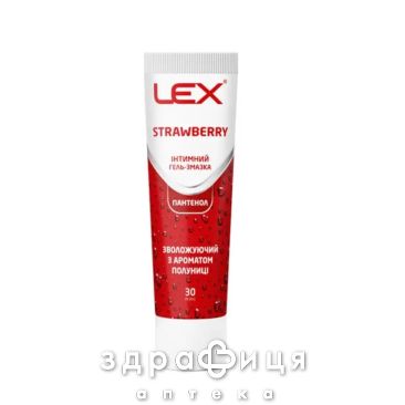 Гель-змазка lex strawberry з аром полуниці 30мл