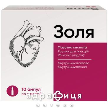 Золя р-р д/ин 25мг/мл 4мл №10