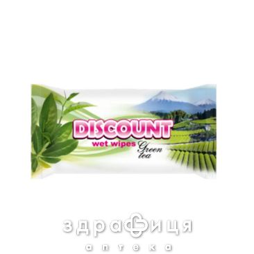 Салфетки влаж discount зеленый чай №15