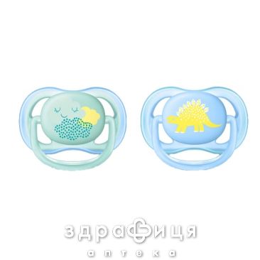 Avent scf 344/20 пустышка ultra air с декором 0-6мес мальчик №2