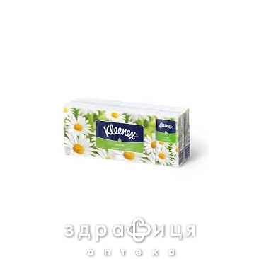 Платочки носовые kleenex camomille аром ромашки №100