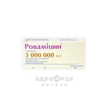 Ровамицин таблетки 3000000ме №10 (10х1) антибиотики